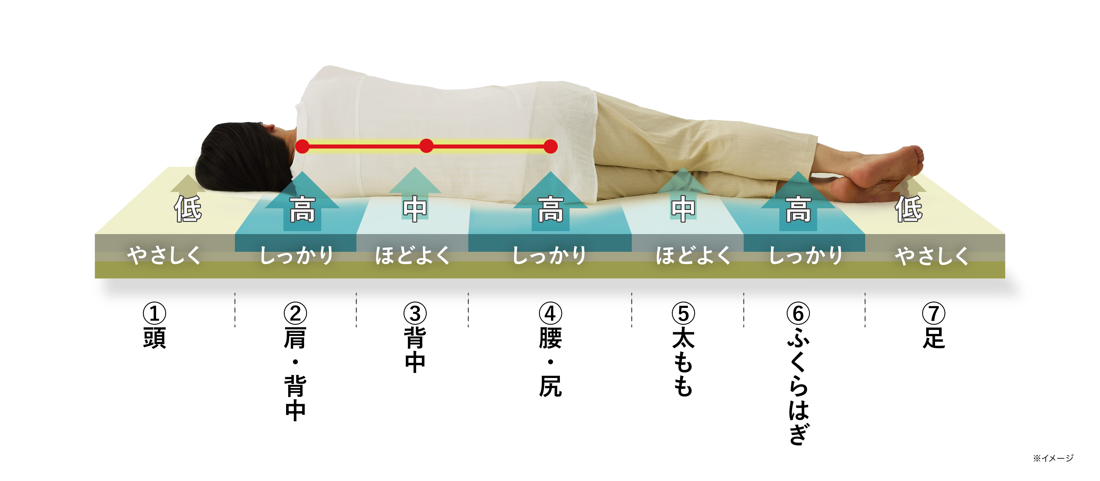 7ゾーンマットレス